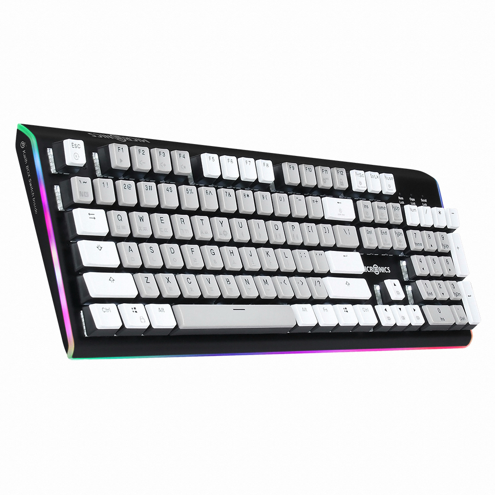 마이크로닉스 MANIC K735 엣지 RGB 카일박스축 (블랙, 백축)_이미지