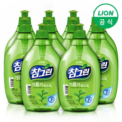 참그린 기름기 뽀드득 레몬녹차 500g (480ml) (10개)_이미지