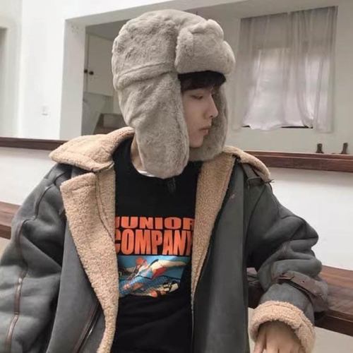 남자 겨울 보송보송 귀도리 군밤모자 11140407A