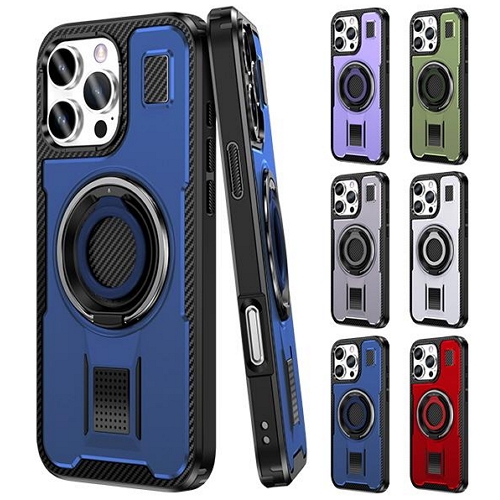 수나르 아이폰15 프로 실리콘 핑거링 메탈 거치대 젤하드 케이스