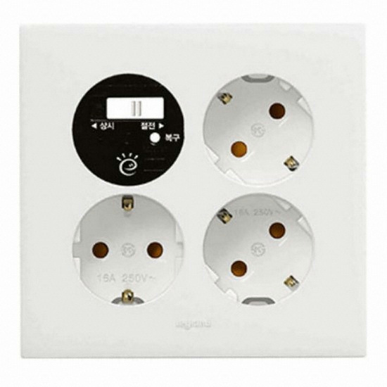 르그랑코리아  아펠라 화이트 3구 대기전력 차단 콘센트