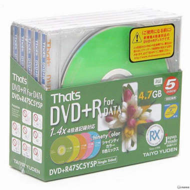 다이요유덴 DVD+R 4.7GB 4x 쥬얼 5장 5칼라_이미지