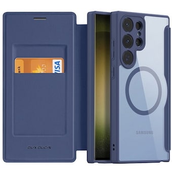 수나르 갤럭시<b>S26</b> <b>울트라</b> 맥세이프 투명 가죽 플립커버 케이스