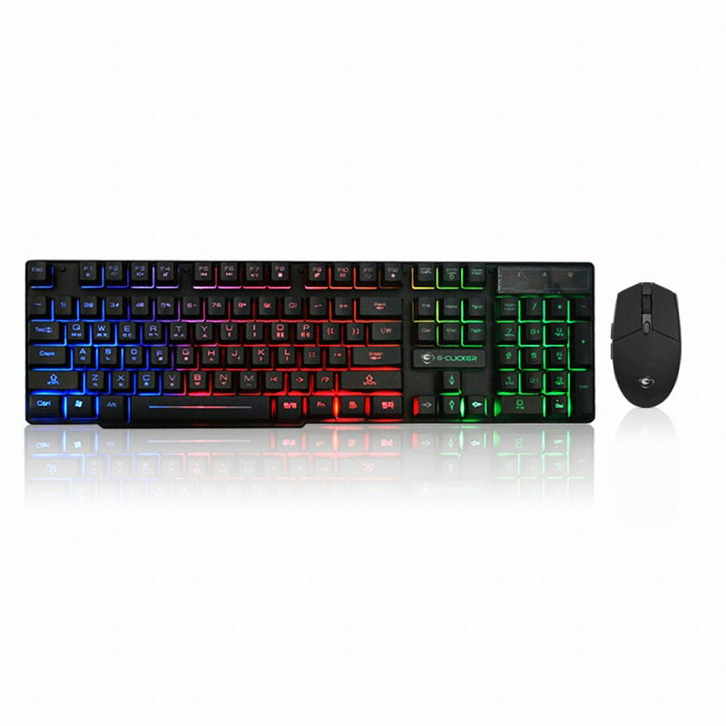 지클릭커 GMK-210X Rainbow LED 키보드 마우스 세트
