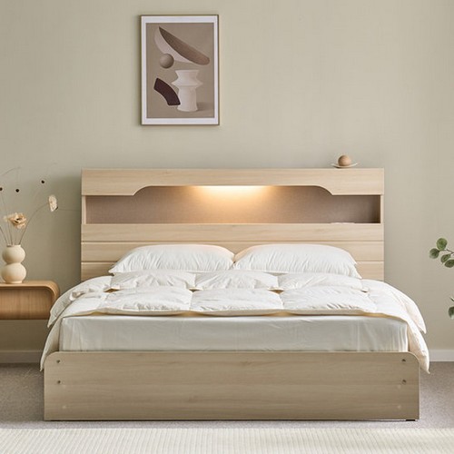 BIF보루네오 피오나 일반형 LED침대 Q (투인스본넬)_이미지