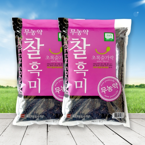 초록숟가락 무농약 찰흑미 3kg 2ea_이미지
