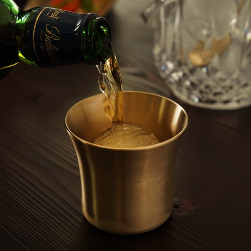 죽전도예 놋담 방짜유기 위스키 언더락잔