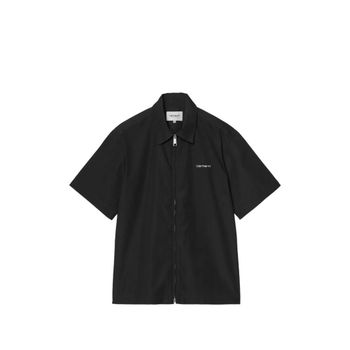지퍼 넥 반소매 셔츠 154059857