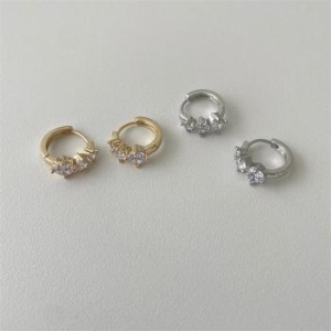 이쁜 큐빅 원터치 귀걸이 이어링 S9328805_이미지
