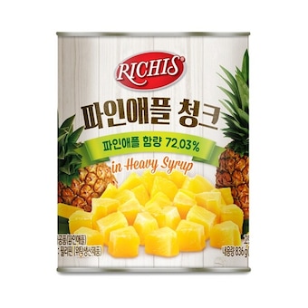 동서 리치스 <b>파인애플</b> 청크 836g