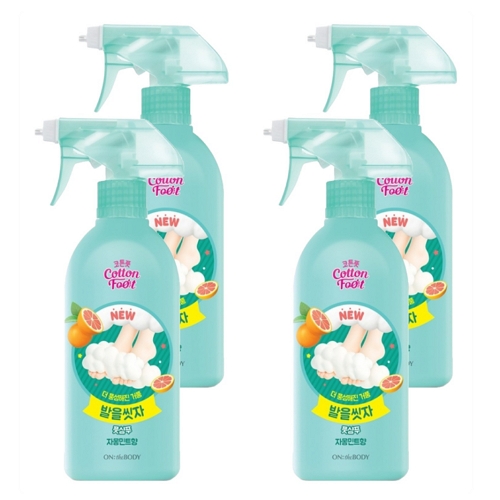온더바디 발을씻자 코튼 풋샴푸 자몽민트향 510ml (4개)_이미지