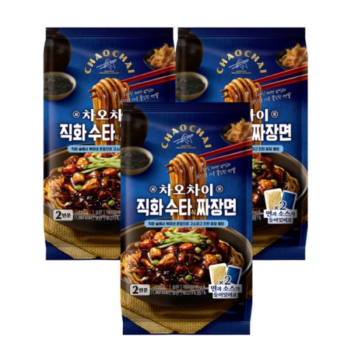 샘표식품 샘표 차오차이 직화 수타식 짜장면 720g (3개)_이미지