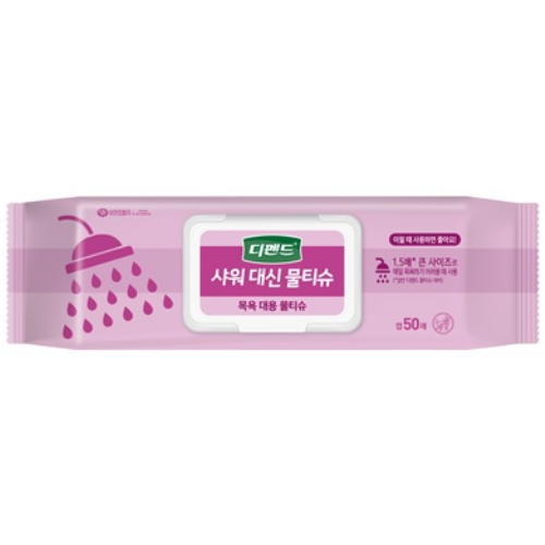 유한킴벌리 디펜드 ㅤ샤워 대신 물티슈 캡형 50매 (6팩)_이미지