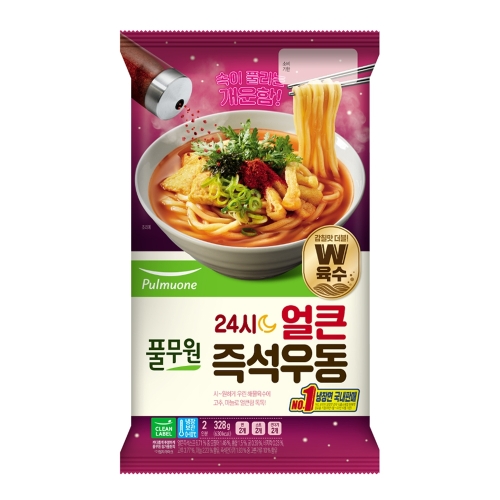 풀무원 24시 얼큰 즉석우동 328g (1개)