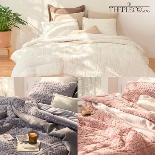 더플레오 니트 극세사 베딩세트