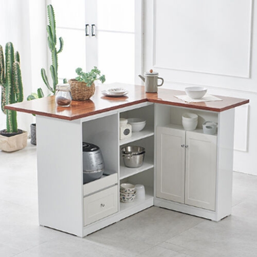 나무뜰 올리브 확장형 주방 수납장 아일랜드식탁 (의자별도)_이미지