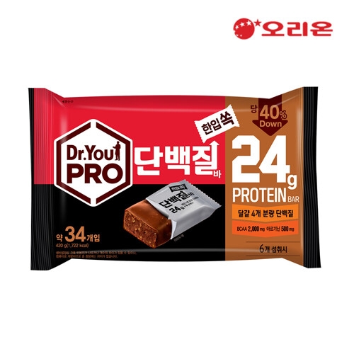 오리온 닥터유 프로 단백질바 한입쏙 약입, 총 420g (34개)