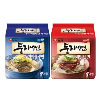 농심 <b>둥지</b><b>냉면</b> 동치미<b>물냉면</b> 161g 4개 + 비빔<b>냉면</b> 161g 4개