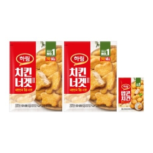치킨너겟 1kg 2봉+팝콘 180g 1봉