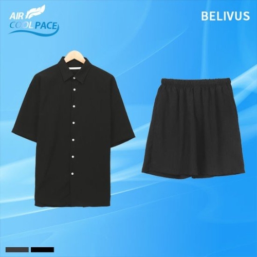  빌리버스 남자 여름 셋업 반팔 셔츠 밴딩 반바지 숏팬츠 세트 BWWT051