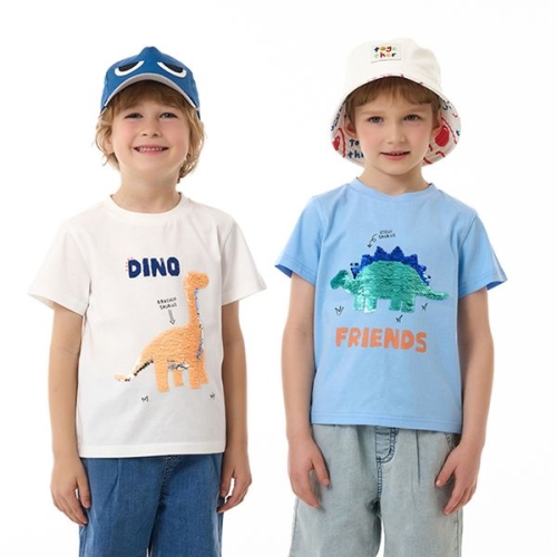 래핑차일드 공룡 스팽글 반팔티 85329-331-32