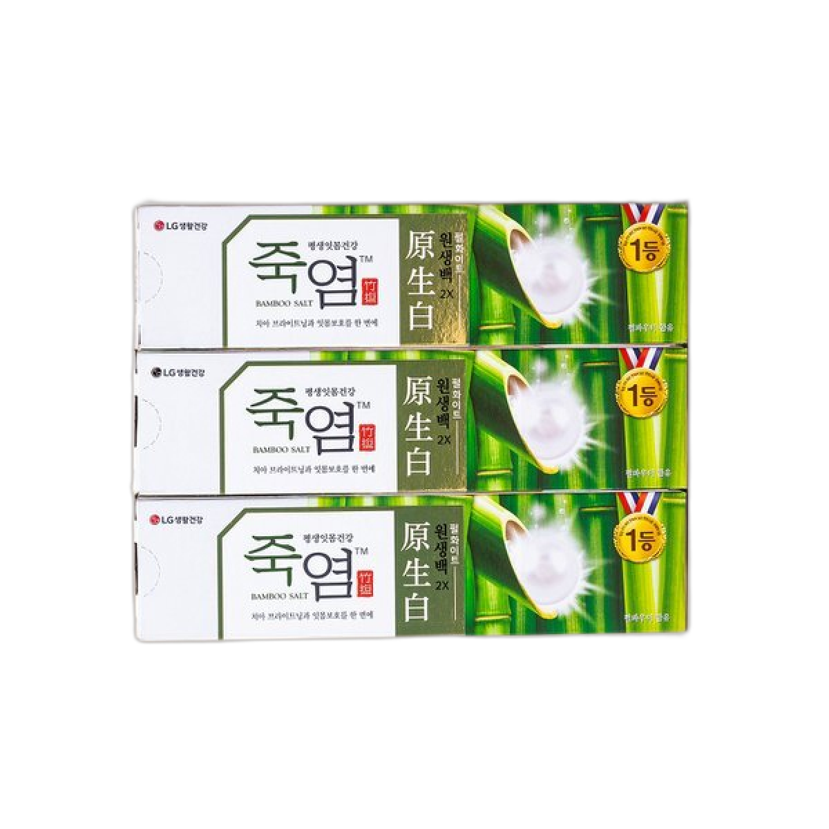 죽염 원생백 2X 펄화이트 치약 120g