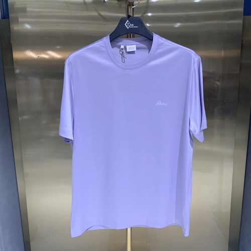  브리오니 반팔티 시그니처 로고 라운드 블랙 UJCA0L PZ600 1000