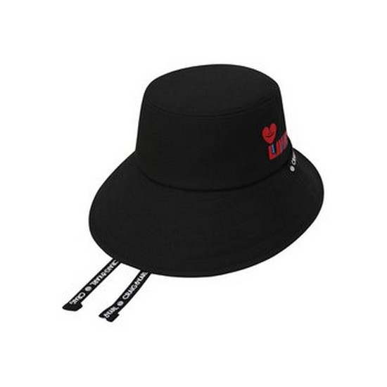 크랙앤칼골프 크랙앤칼 러브자수 언발란스 버킷햇 C263LCP656 BLACK