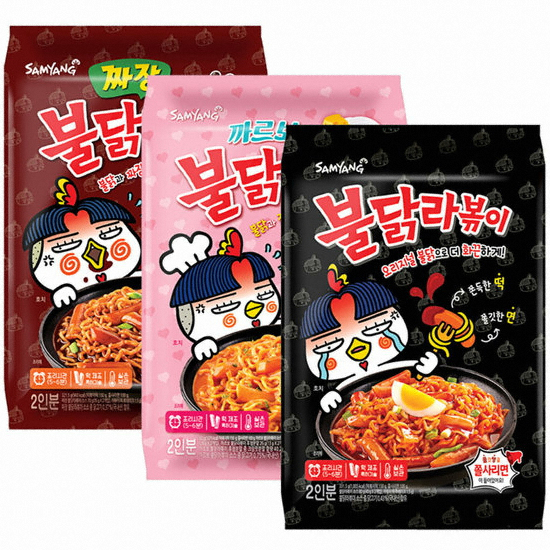삼양식품 불닭라볶이+까르보 불닭라볶이+짜장 불닭라볶이 3종세트 (1개)