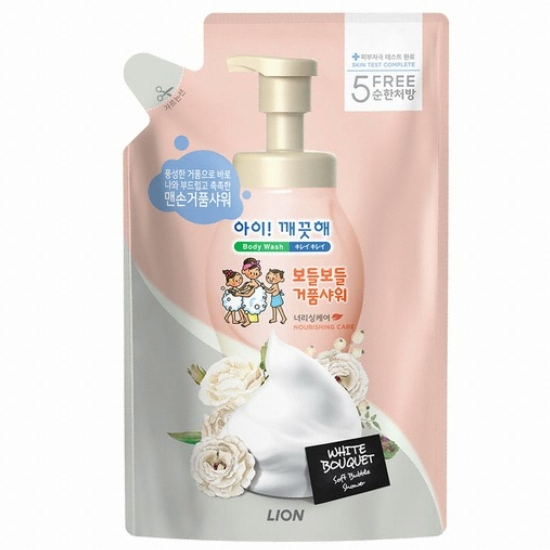 CJ라이온 아이깨끗해 보들보들 거품 샤워 너리싱 케어 리필 650ml (4개)
