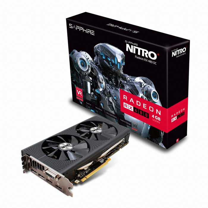 SAPPHIRE 라데온 RX 480 NITRO+ OC D5 4GB Dual-X