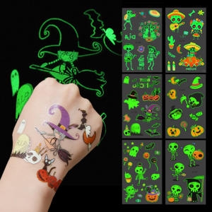 네이쳐뮤지엄 민화샵 할로윈 야광 타투 스티커