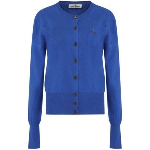 비비안웨스트우드 로고 자수 가디건 1803002P Y0010 (K401, 블루)_이미지