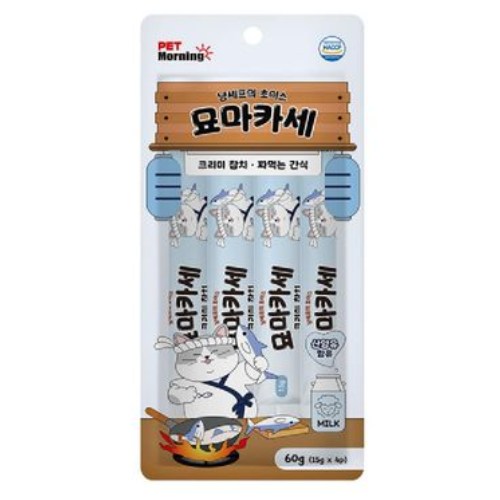 펫모닝 묘마카세 크리미 참치 60g (15g x 4p) (1개)_이미지