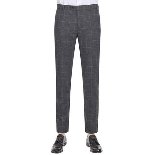 지오지아 톤온톤 그레이 윈도우체크 정장팬츠 ABA2SP1207