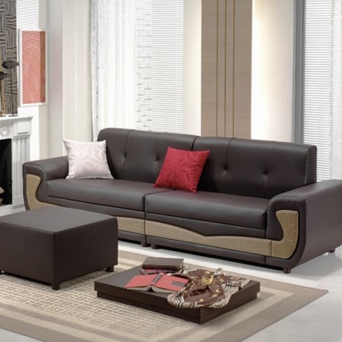 동서가구 WA7 가죽 소파 4인용 (스툴포함)_이미지