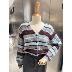 레코브 스트라이프 브이넥 가디건 LC31EXKC615X