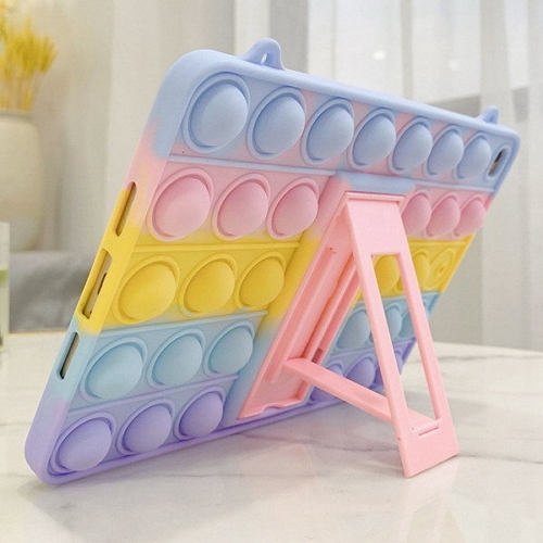 수나르 iPad mini A17 Pro 7세대 레인보우 팝잇 스트랩 실리콘 케이스_이미지