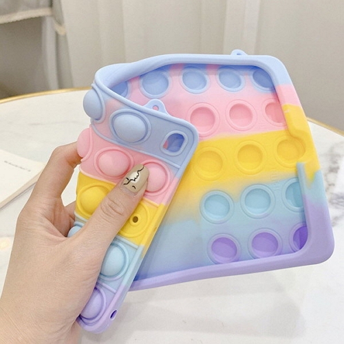 수나르 iPad mini A17 Pro 7세대 레인보우 팝잇 스트랩 실리콘 케이스_이미지