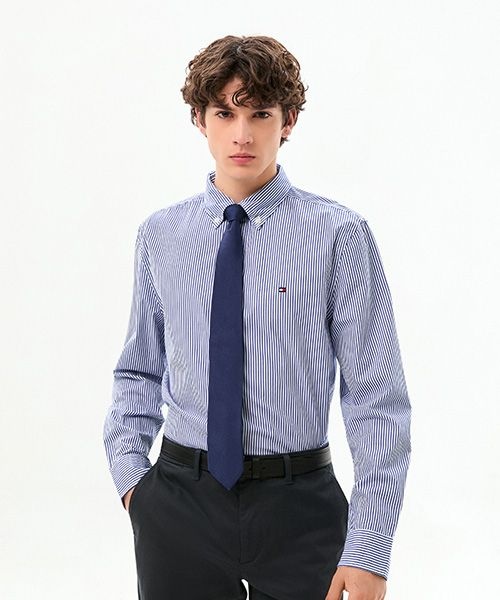 타미힐피거 TOMMY HILFIGER 레귤러 핏 코어 플렉스 팝 클래식 셔츠 T12G0WSH070MT10A4 162288