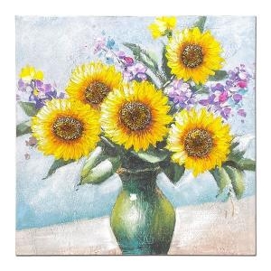 해바라기 화병 그림 유화 거실 액자 1521 WAA1910