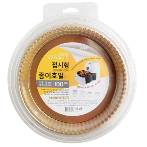 노르딕페이퍼 자연에서 온 접시형 종이호일 16cm 100매 (1개(100매))_이미지