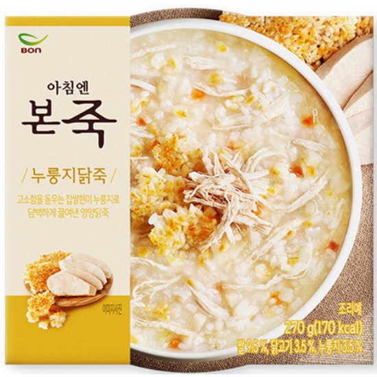 동방푸드마스타 아침엔 본죽 누룽지 닭죽 270g (6개)