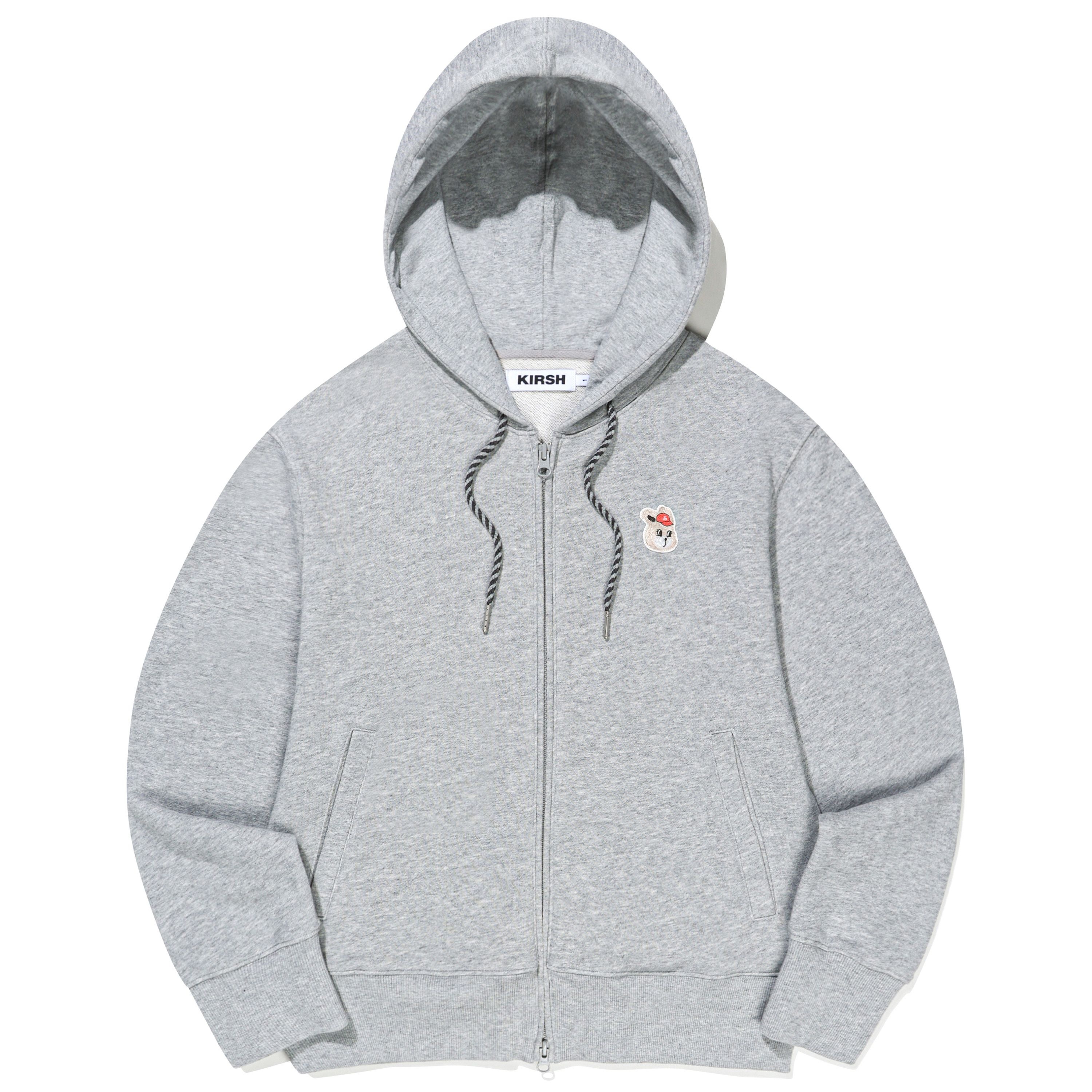 키르시 위티버니 와펜 후드 집업 멜란지 그레이 J41C3WJJ01GYM