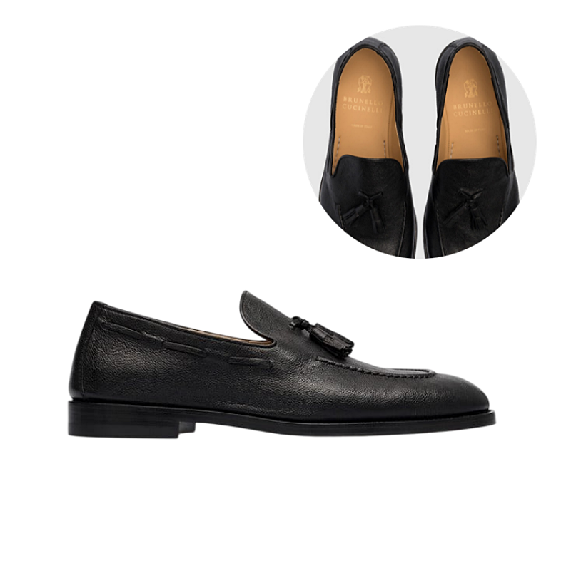  브루넬로쿠치넬리 MZUCMLB873C101 태슬가죽로퍼블랙 BRUNELLOCUCINELLI 100