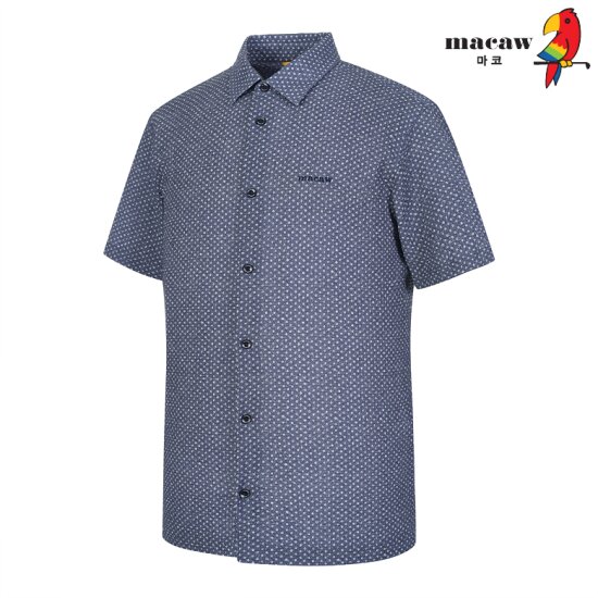 마코 엠보 프린트 반팔 셔츠 MMM2WS01