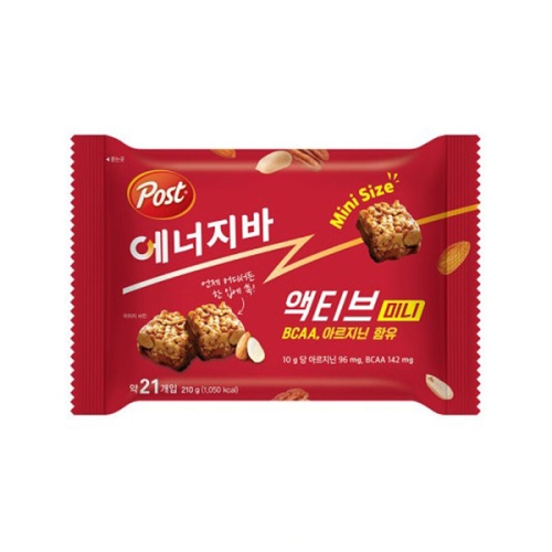 동서식품 포스트 포스트 에너지바 액티브 미니 210g (5개)_이미지