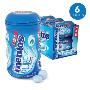 멘토스 멘토스 무설탕 츄잉껌 자일리톨껌 민트 50개입 6팩