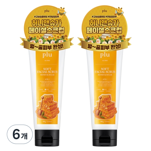 플루 허니앤슈가 소프트 페이셜스크럽 100g (6개)_이미지