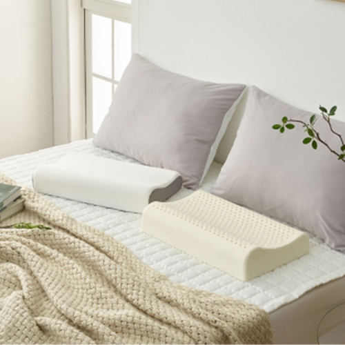 리브맘 천연 라텍스 굴곡형 경추베개 (2개, 44x27x5/6cm)_이미지